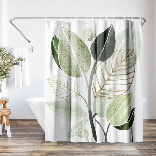 Americanflat 71x74 Forest Bouquet Shower Curtain - 100% Polyester Shower Curtain