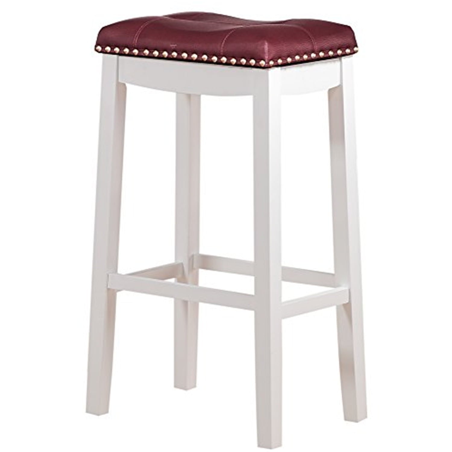 Angel Line Cambridge 29" Padded Saddle Stool, Espresso w/ Black Cushion
