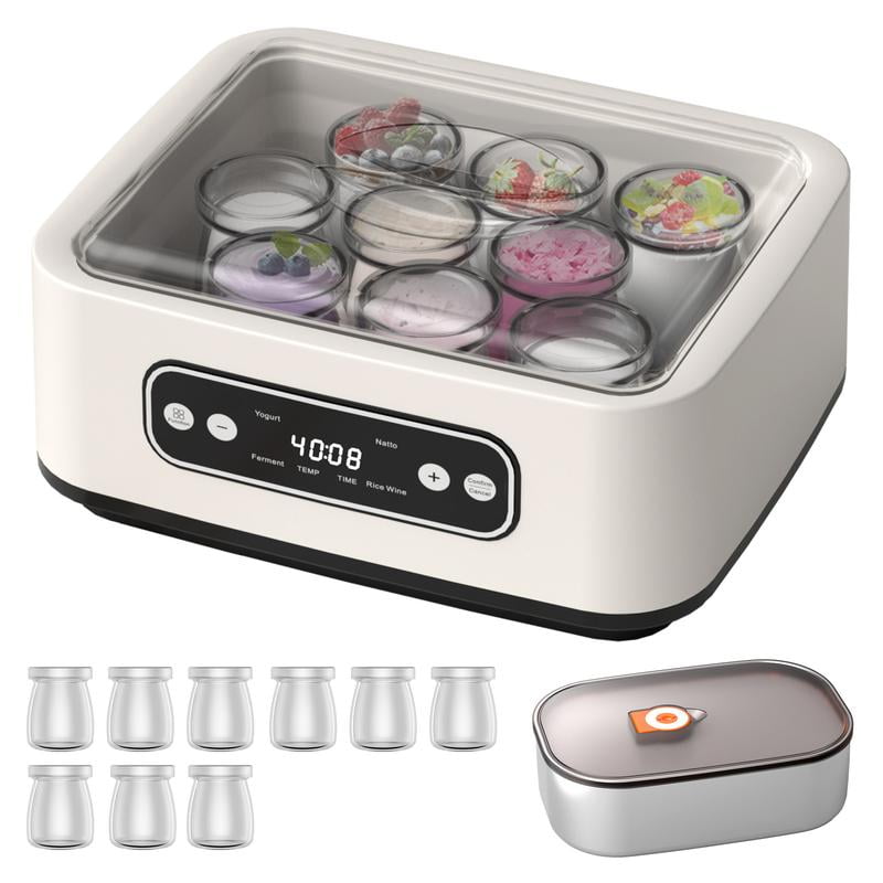 Ann Katy Yogurt Maker Machine with Jars,Adjustable Temperature Control,Cuisine,Promote Gut Health with Ultimate Probiotic Homemade Yogurt,Gifts for Men Women
