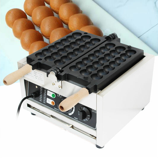 Anqidi Bubble Waffle Maker, 1500W Electric Commercial Stainless Steel Non-stick Egg Waffle Ball Machine, 50~300℃