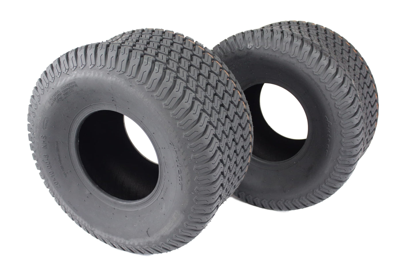 Antego 20x10.00-8 4-Ply Turf Tires for Lawn and Garden Mowers (Set of 2)