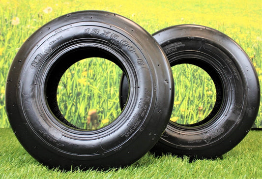 Antego (Set of 2) 13x5.00-6 Tires for Mowers and Go-Karts - Tubeless 4 Ply
