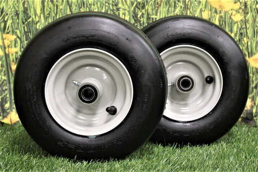 Antego (Set of 2) Gravely/Ariens 11x4.00-5 Light Gray Tires and Wheels