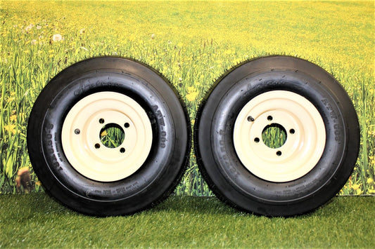 Antego Tire and Wheel 18x8.50-8 with 8x7 Tan Wheel Assembly for Golf Cart and Lawn Mower (Set of 2)