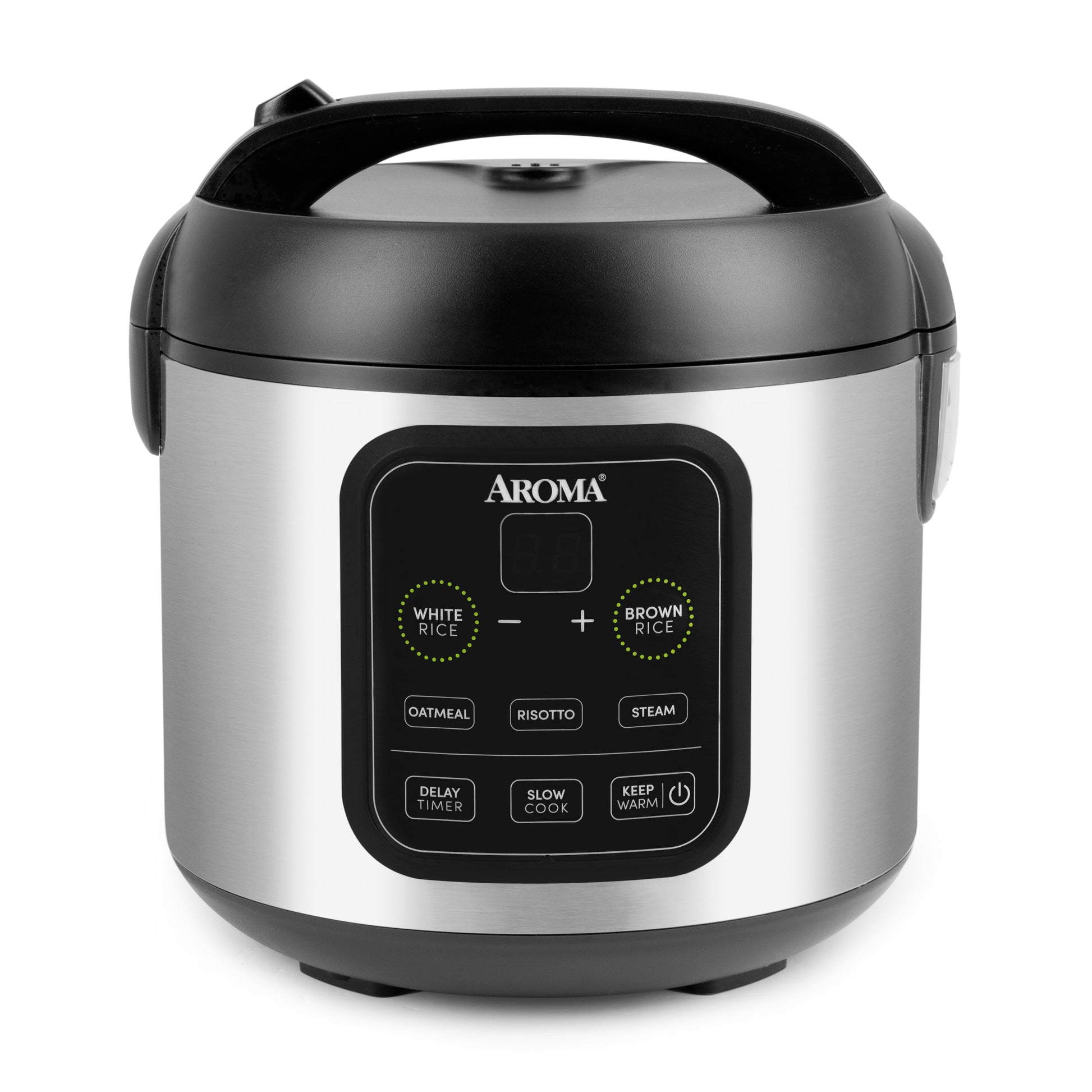 AromaÂ® 8-Cup (Cooked)/2Qt. Digital Rice & Grain Multicooker, Black, New, ARC-994SB