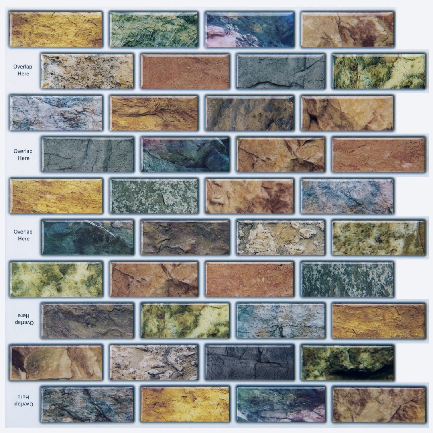 Art3d 12" x 12" Self-Adhesive Kitchen Backsplash Tile, Peel and Stick Backsplash Tile  for Kitchen,RV(10 Pack)