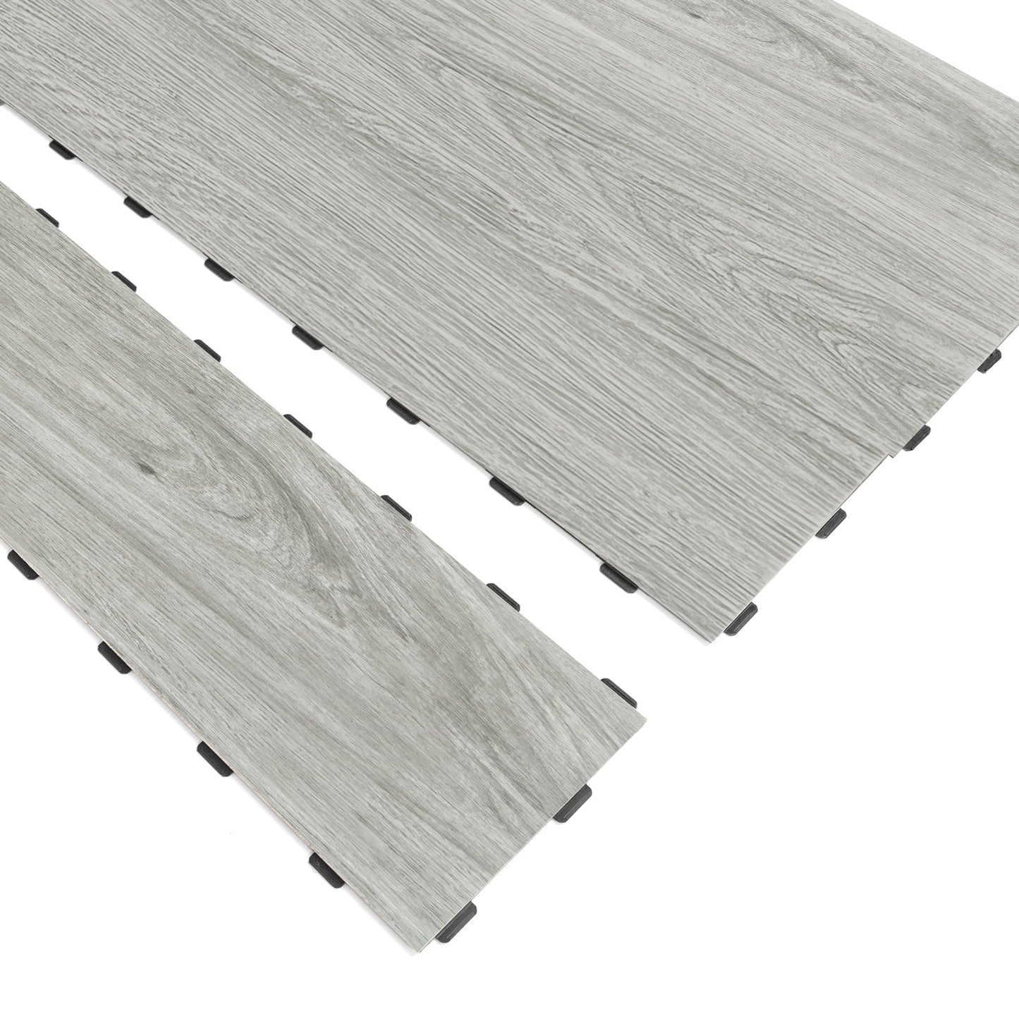Art3d 18-Pack 36" x 6" Interlocking Luxury Vinyl Flooring Tileï¼ŒCover 27 Sq. Ft-Venice Ash