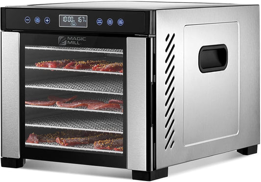 Artiflux Pro Food Dehydrator Machine | 7 XL Stainless Steel Trays | Dryer for Jerky, Dog Treats, Herb, Meat, Beef, Fruit | Keep Warm Function, Digital Timer and Temperature Control, ETL Approved