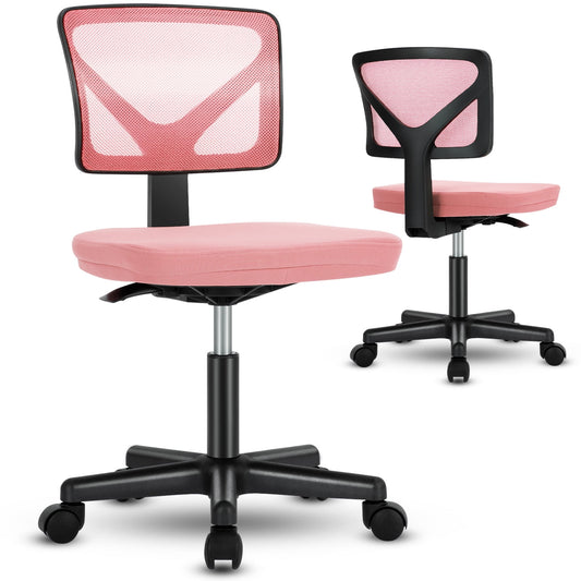 Aukfa Desk Chair Home Office Chair with Lumbar Support, Black,