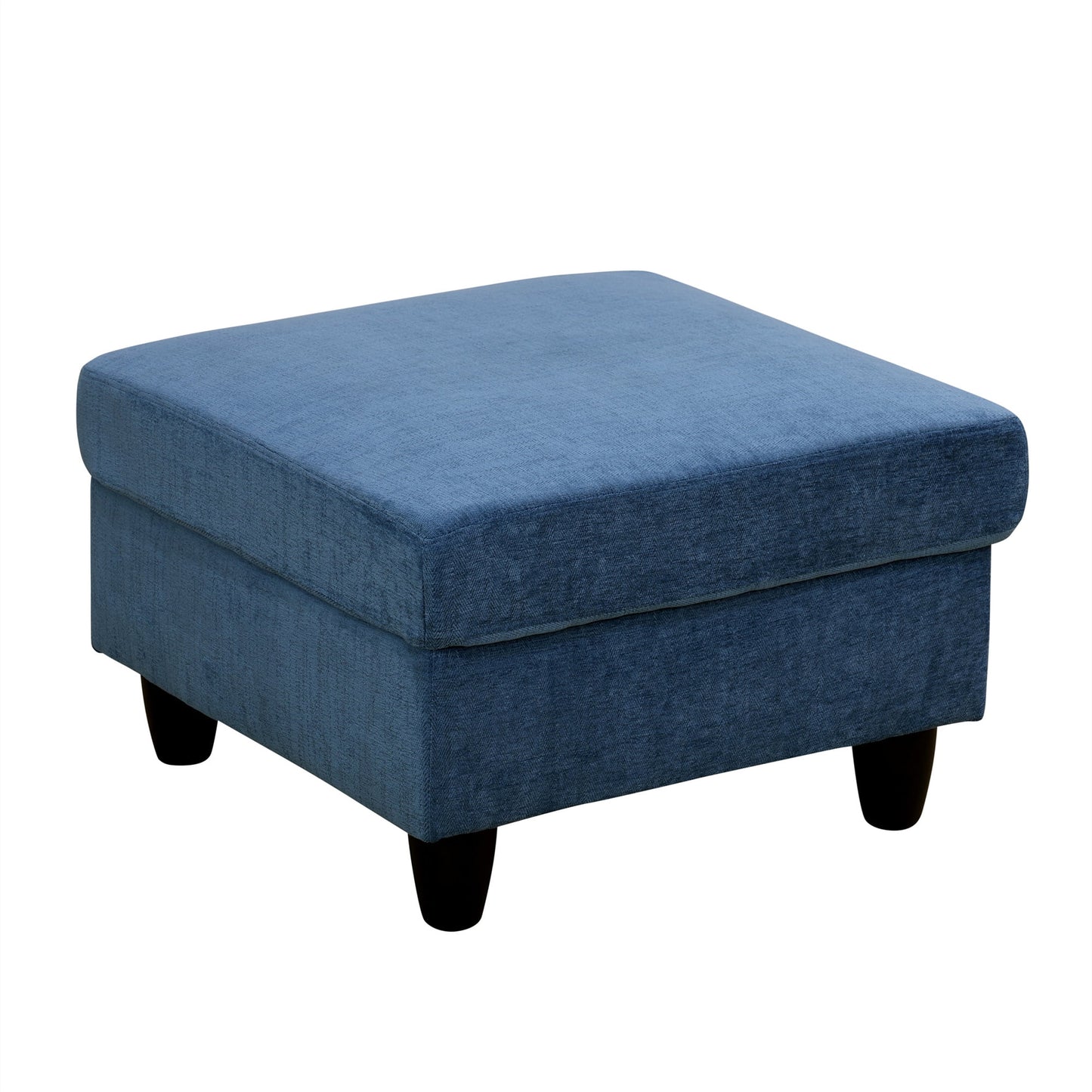 Aukfa Modular Sectional Couch Set - Square Sofa Ottoman- Flannel - Blue