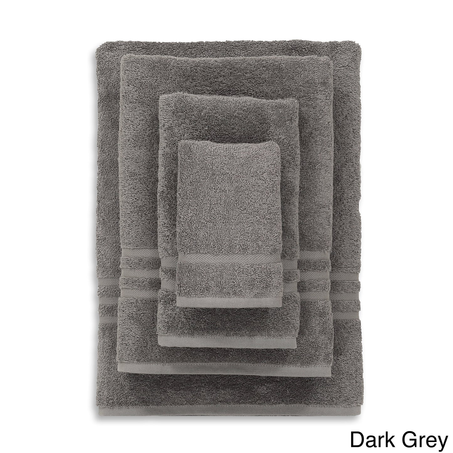 Authentic Hotel and Spa  Omni Turkish Cotton 4-piece Terry Bath Towel Set Dark Grey