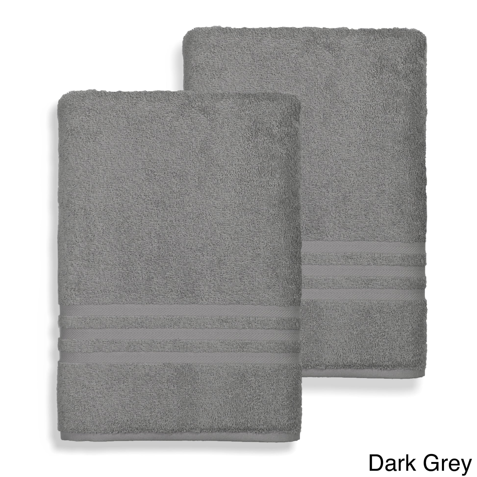Authentic Hotel and Spa  Omni Turkish Cotton Terry Oversized Bath Sheet Towels (Set of 2) Grey