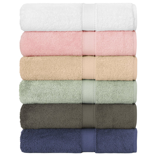 Authentic Hotel and Spa  Turkish Cotton 4-piece Towels Set Navy Blue