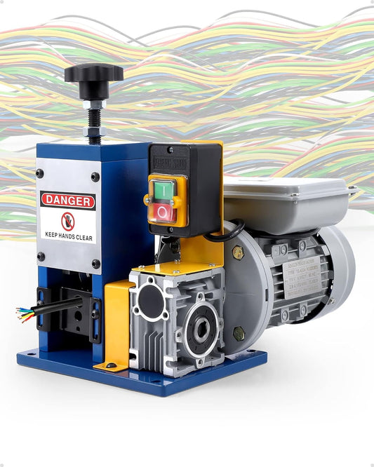 Automatic Wire Stripping Machine for 0.06" -0.98",[High Precision] Wire Stripper Tool for 7/0-15 AWG, Electric Wire Stripper for Scrap Cable Copper Recycling