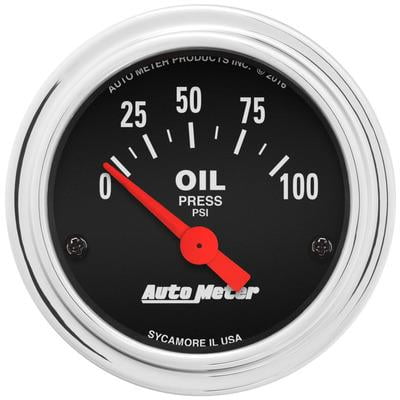Autometer 2522, 0-100 Oil Pressure Gauge Aftermarket High Performance Parts