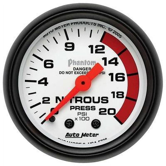 Autometer 5728, 2-1/16In Phantom Nitrous Pressure Gauge Performance Racing