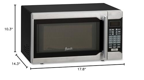 Avanti, AVAMO7103SST, 700-watt One-Touch 0.7 Cubic Foot Microwave, Black,Stainless Steel