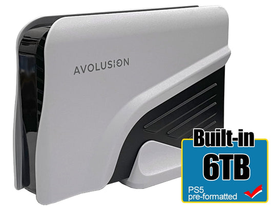 Avolusion PRO-Z Series 6TB USB 3.0 External Gaming Hard Drive for PS5 Game Console (White) - 2 Year Warranty