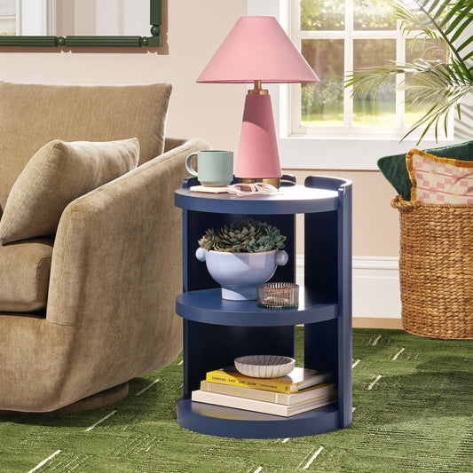 Beautiful Mae End Table by Drew Barrymore, Cherry Finish