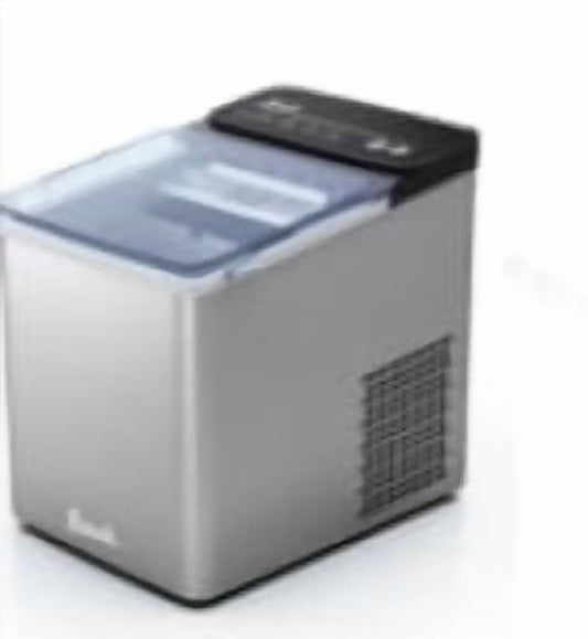Stainless Steel Countertop Ice Maker, 26lb/24h, 2 Ice Size Options, Quiet Operation, Transparent Lid, Silver Finish