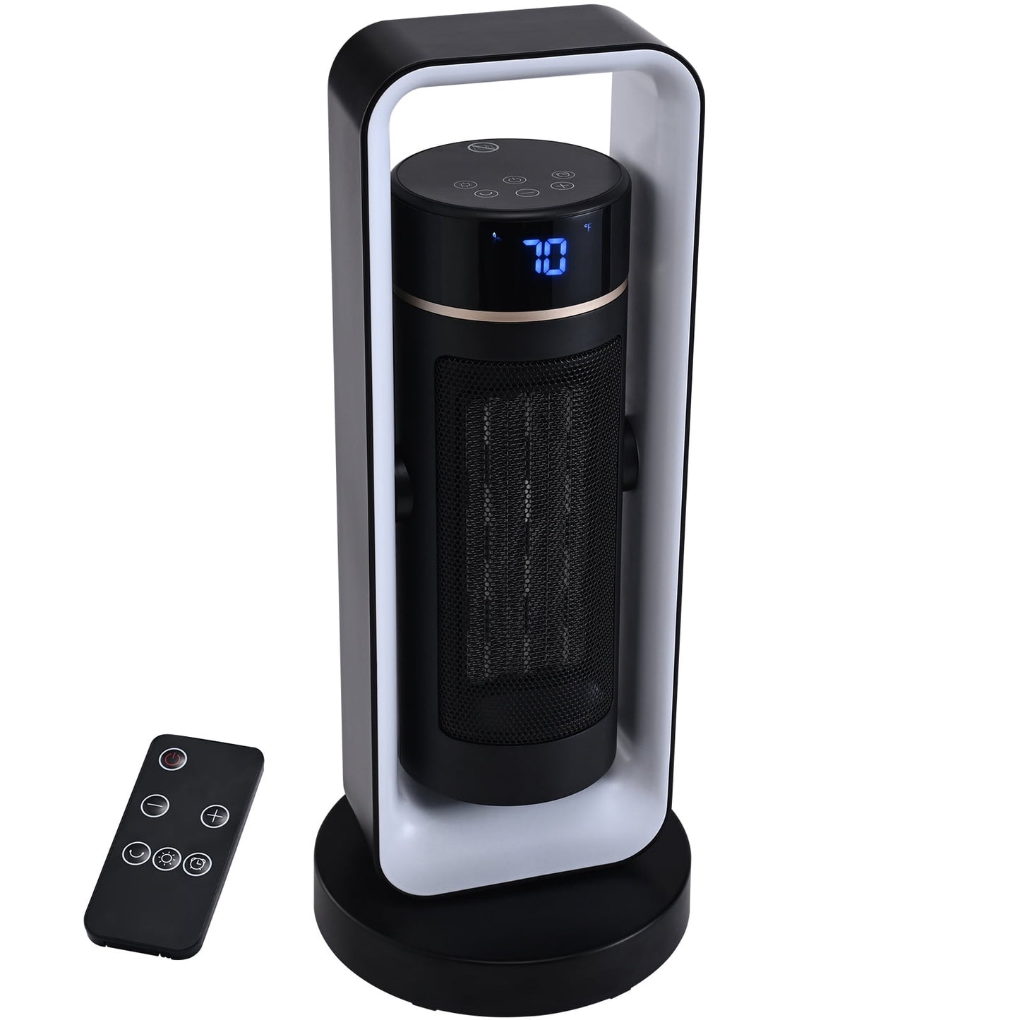 BENTISM 1500W Electric Fan Forced Portable Space Heater 20 in with Thermostat