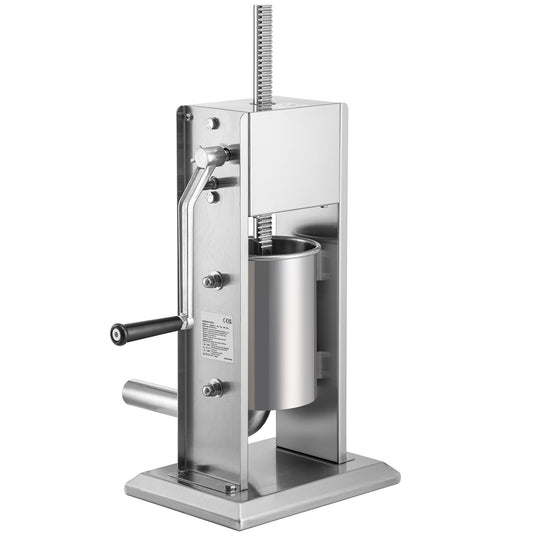 BENTISM 3L Manual Sausage Stuffer Maker Meat Filler Machine Stainless Steel