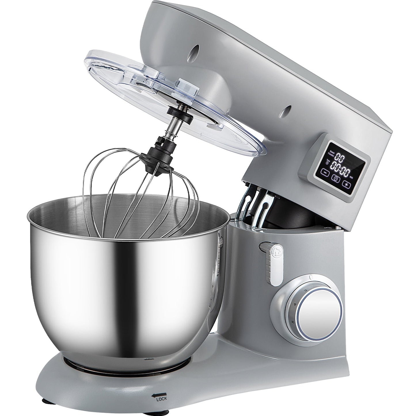 BENTISM 450W Stand Mixer 6-Speed Tilt-Head Dough Mixer 7.4 Qt Bowl 3 Attachments