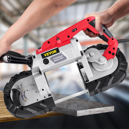 BENTISM Band Saw Portable Variable-Speed 5" Deep Cut 110V 10-Amp Motor Handheld