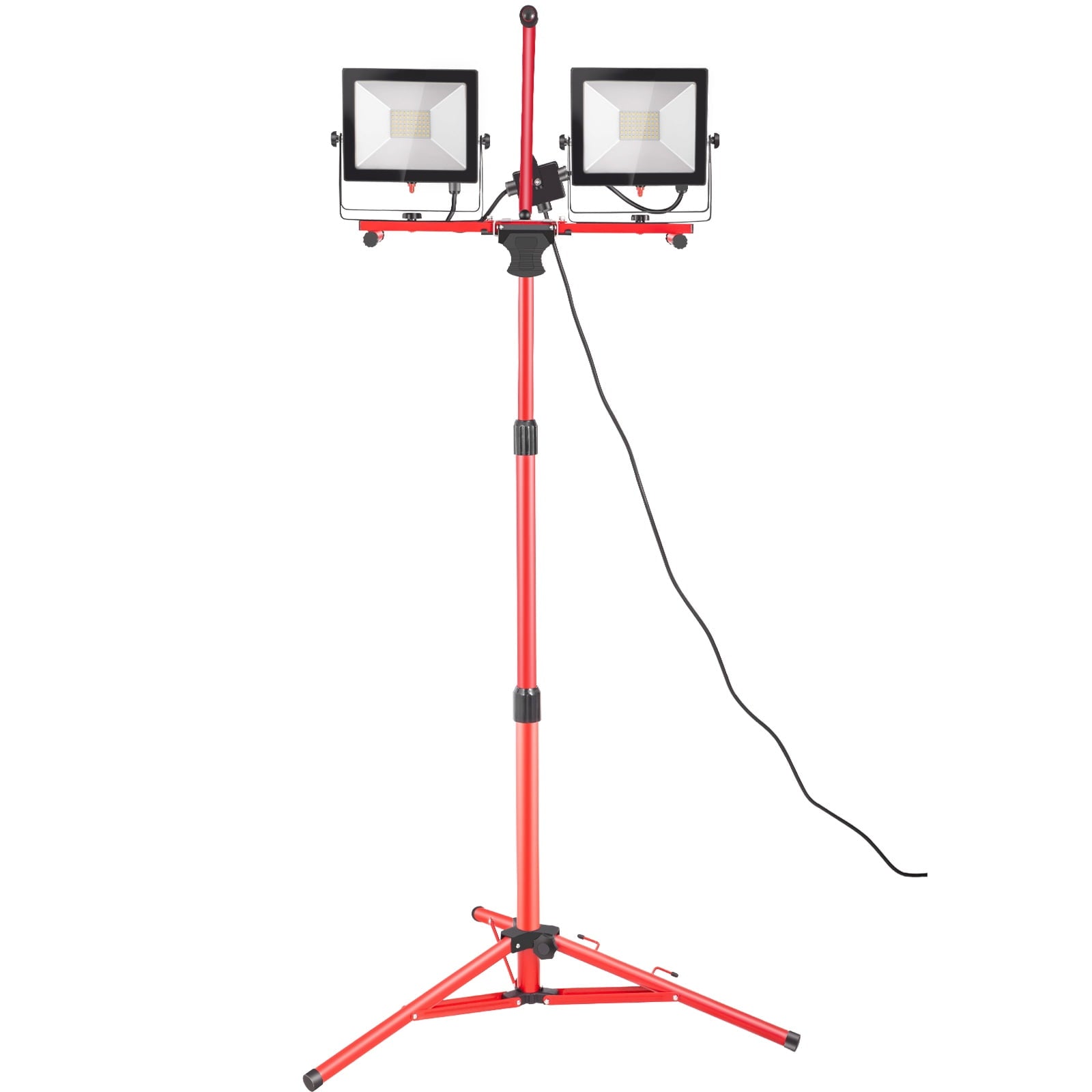 BENTISM Dual-head Led Work Light 5000 Lumen Led Work Light with Tripod 27.6-68.1"