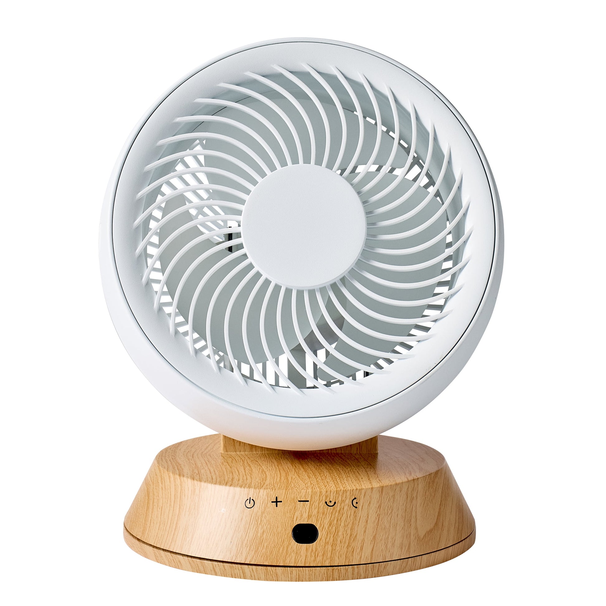 Better Homes & Gardens 7Inch Circulating Fan, Juliet Collection, White and Light Honey