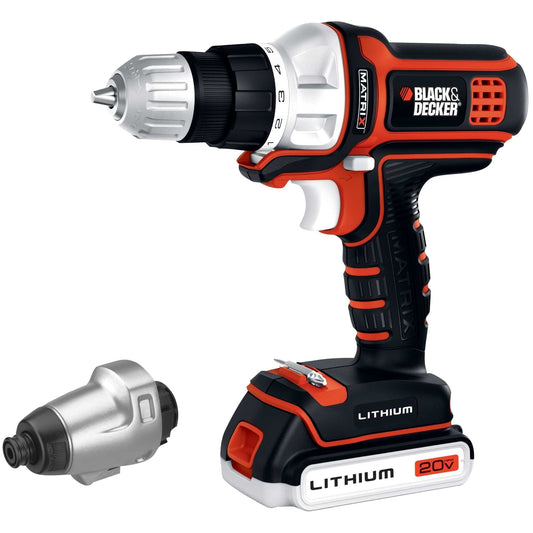 BLACK+DECKER 20V Cordless 3/8 in Drill Driver, 3 Piece, Battery and Charger Included