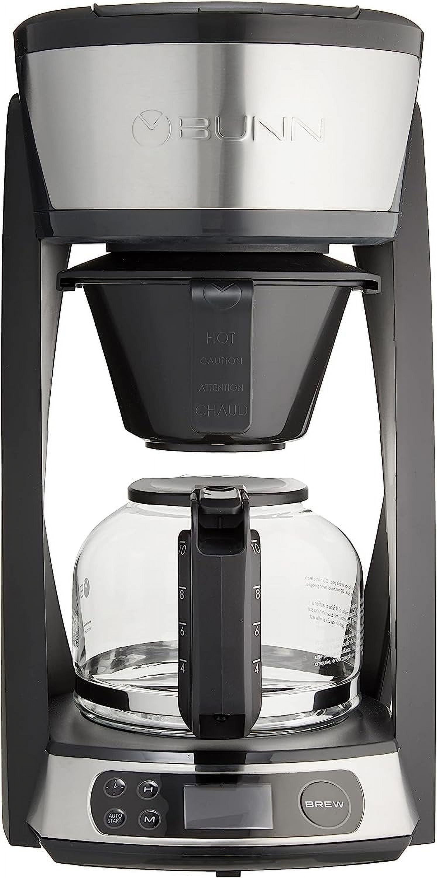 BUNN Heat N Brew Programmable Coffee Maker, 10 cup, Stainless Steel