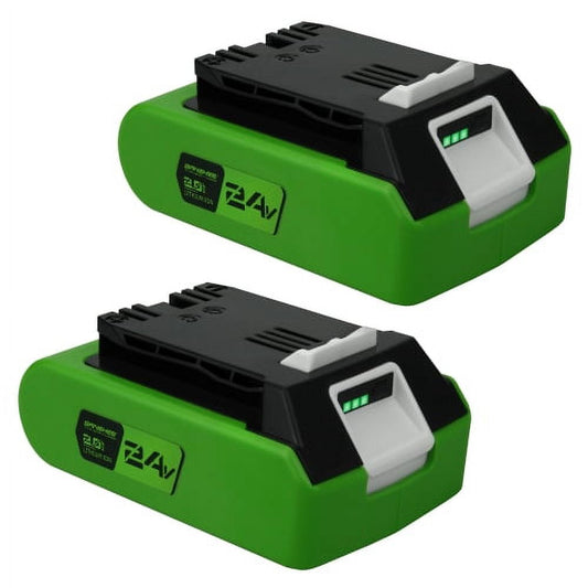 Banshee GRE-24.0V2.0Ah-2Pack-05 2 PACK For Greenworks Lithium ion Battery G-24 24V 24 Volt Replace 29852 29842