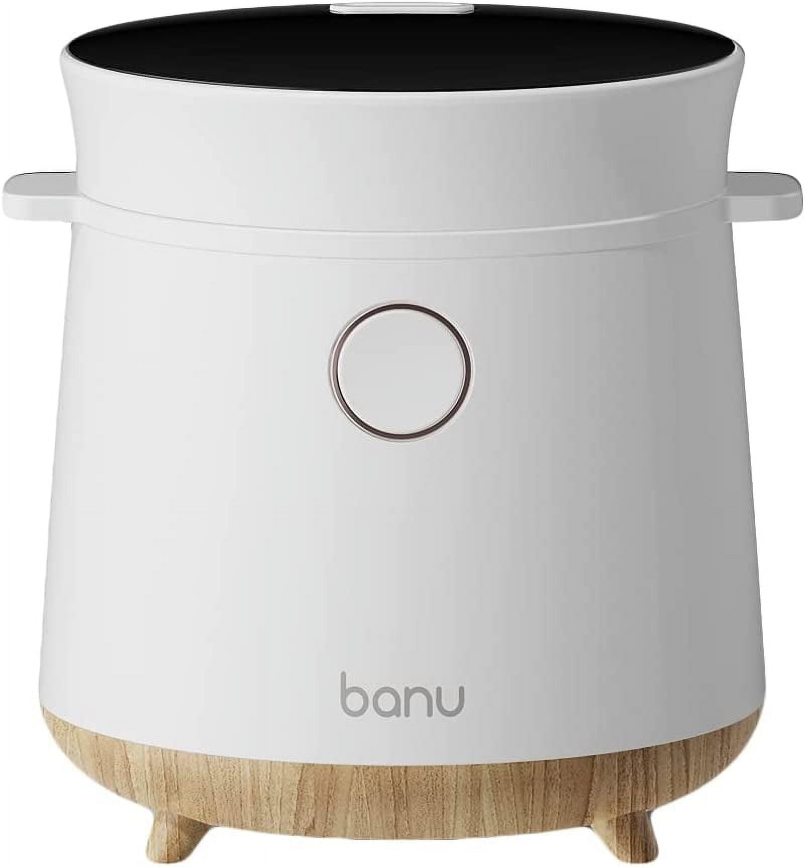 Banu Mini Low Carb Digital Programmable Multi-Functional Rice Cooker, Reduce Sugar Slow Cooker, Warmer, 4 Cups Uncooked, One-Touch Cooking, 24 Hours Delay Timer, Auto Keep Warm Feature