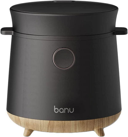 Banu Mini Low Carb Digital Programmable Multi-Functional Rice Cooker, Reduce Sugar Slow Cooker, Warmer, 4 Cups Uncooked, One-Touch Cooking, 24 Hours Delay Timer, Auto Keep Warm Feature