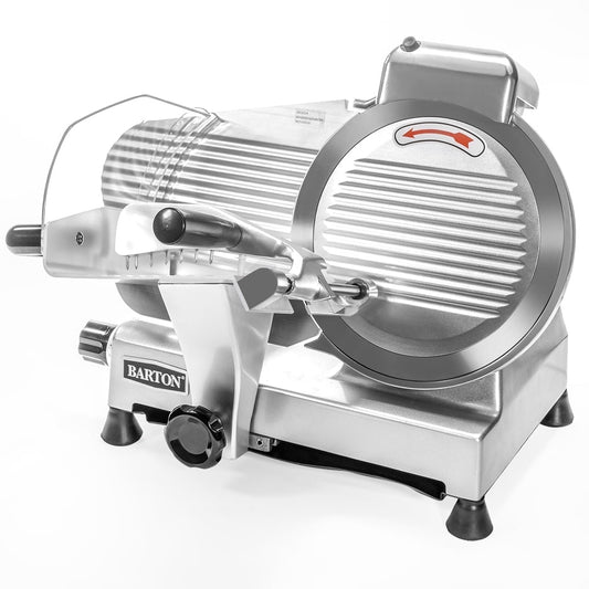 Barton Commercial Meat Slicer 10 In Electric Food Slicer Semi-Auto 250W - Adjustable Thickness