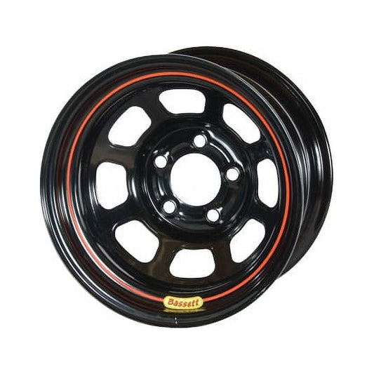 Bassett 50S54 15X10 D-Hole Lite 5x5 4" Backspace Black Wheel
