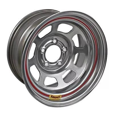 Bassett 57SF375S, Wheel 15X7 5X4.5 3.75In Bs Silver Spun Performance Racing