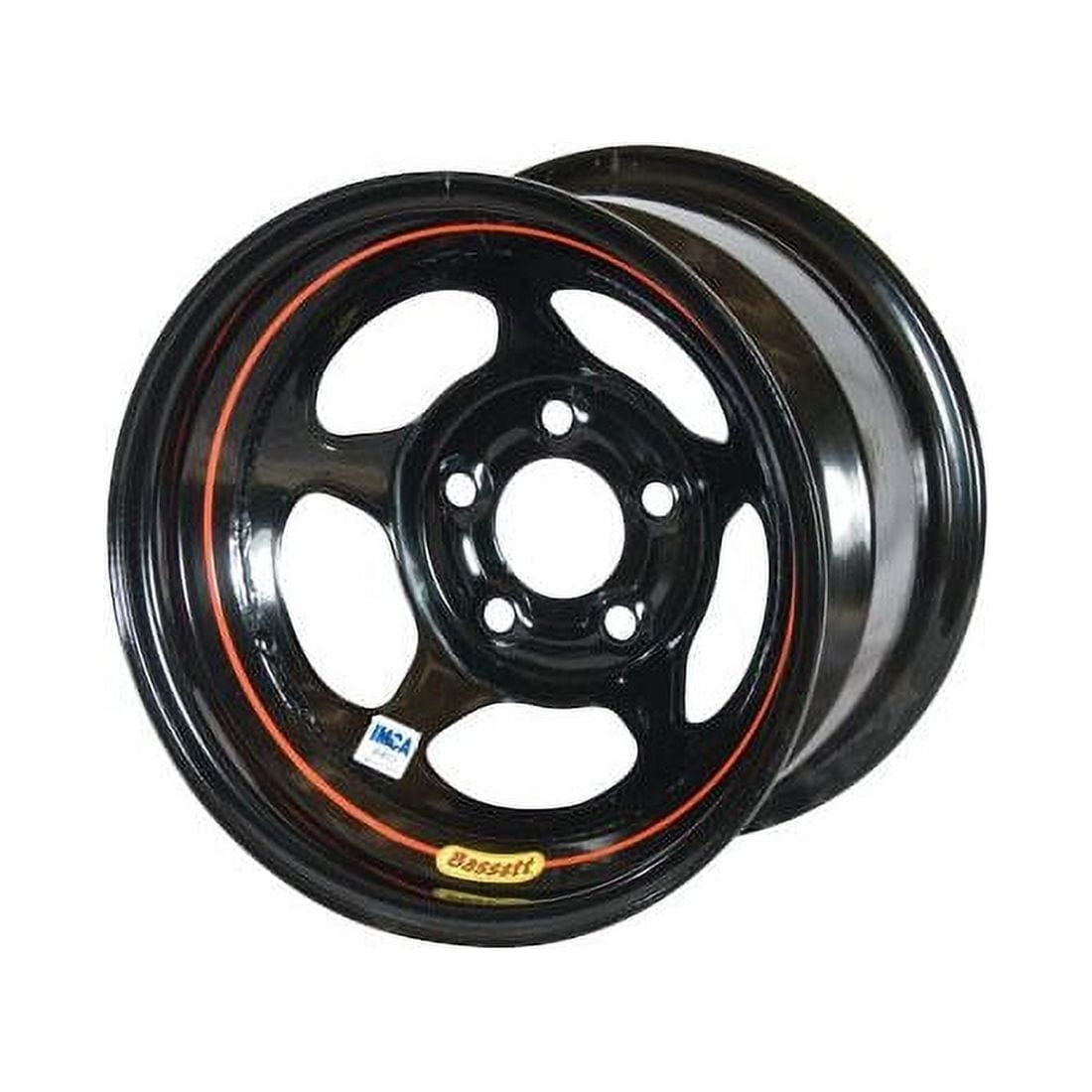 Bassett 58AC1I 15X8 Inertia 5 on 4.75 1 In Backspace IMCA Black Wheel