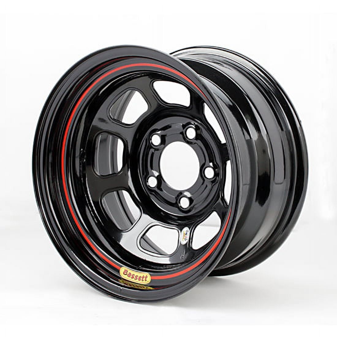 Bassett Racing Black Wissota 15 x 8 Wheel 5x5 DHole, 2 Offset