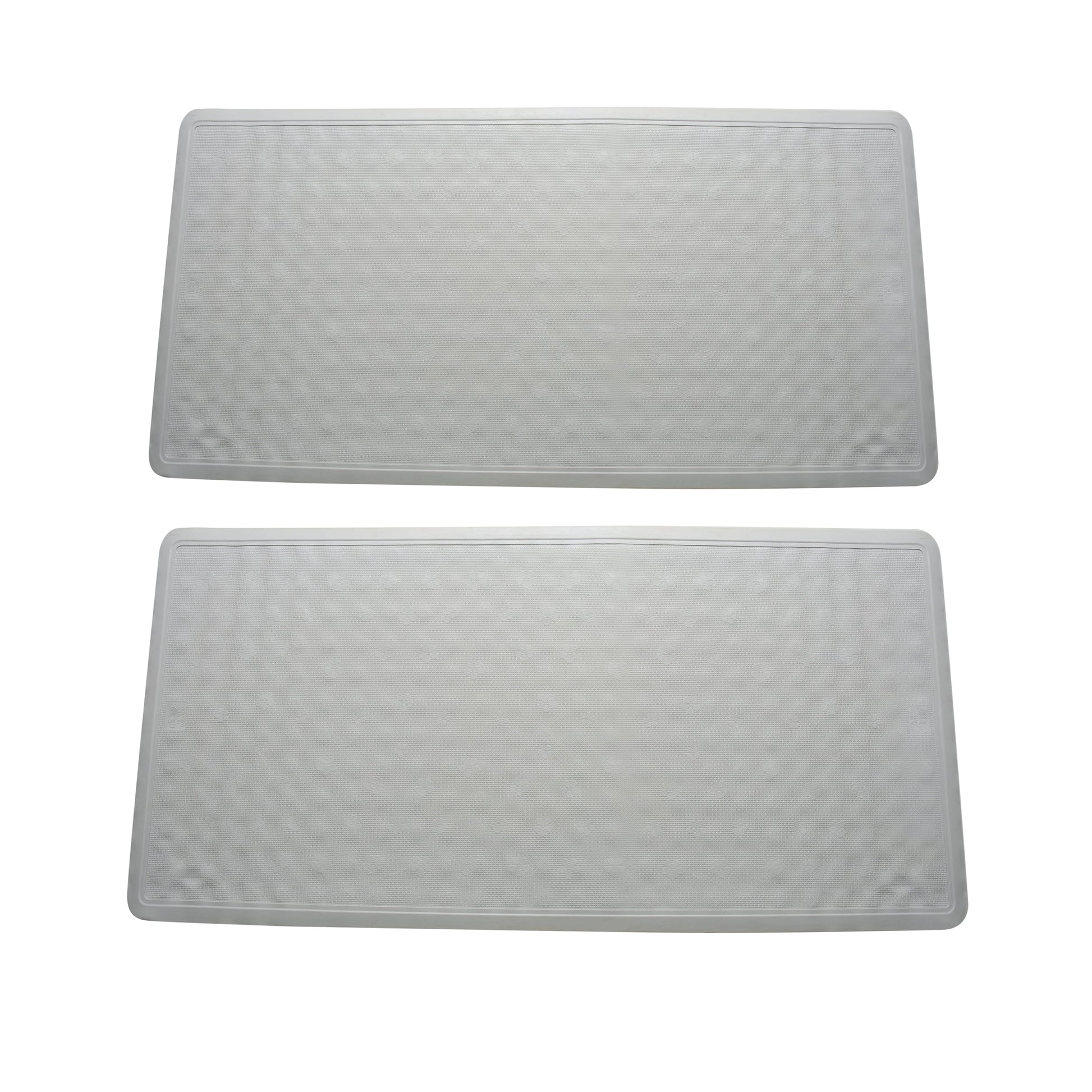 Bath Bliss 2 Pack Anti-Slip Jumbo Bath Mat in White
