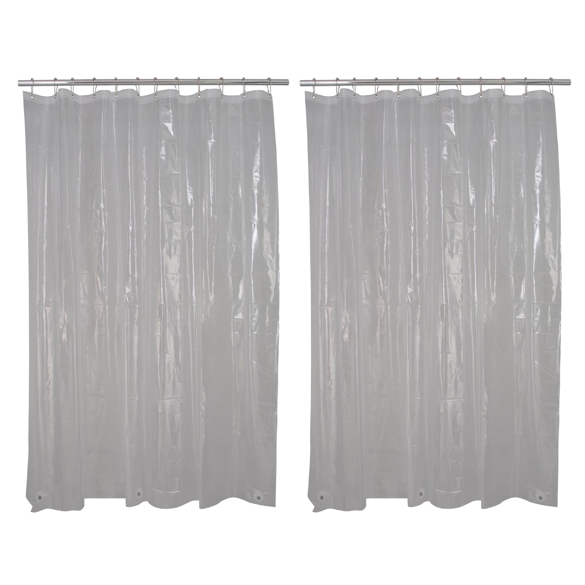 Bath Bliss 2 Pack PVC Splash Guard Clear Bathroom Shower Liner