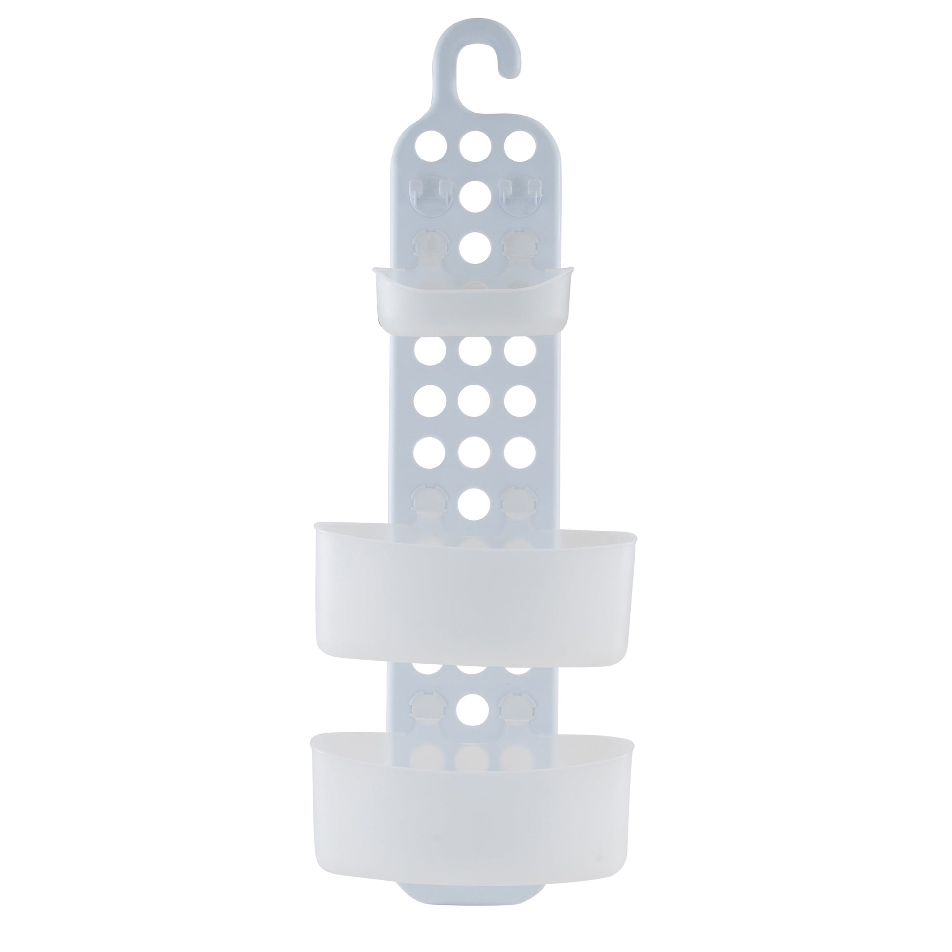 Bath Bliss 3 Shelves Tier Adjustable Plastic Shower Caddy, White