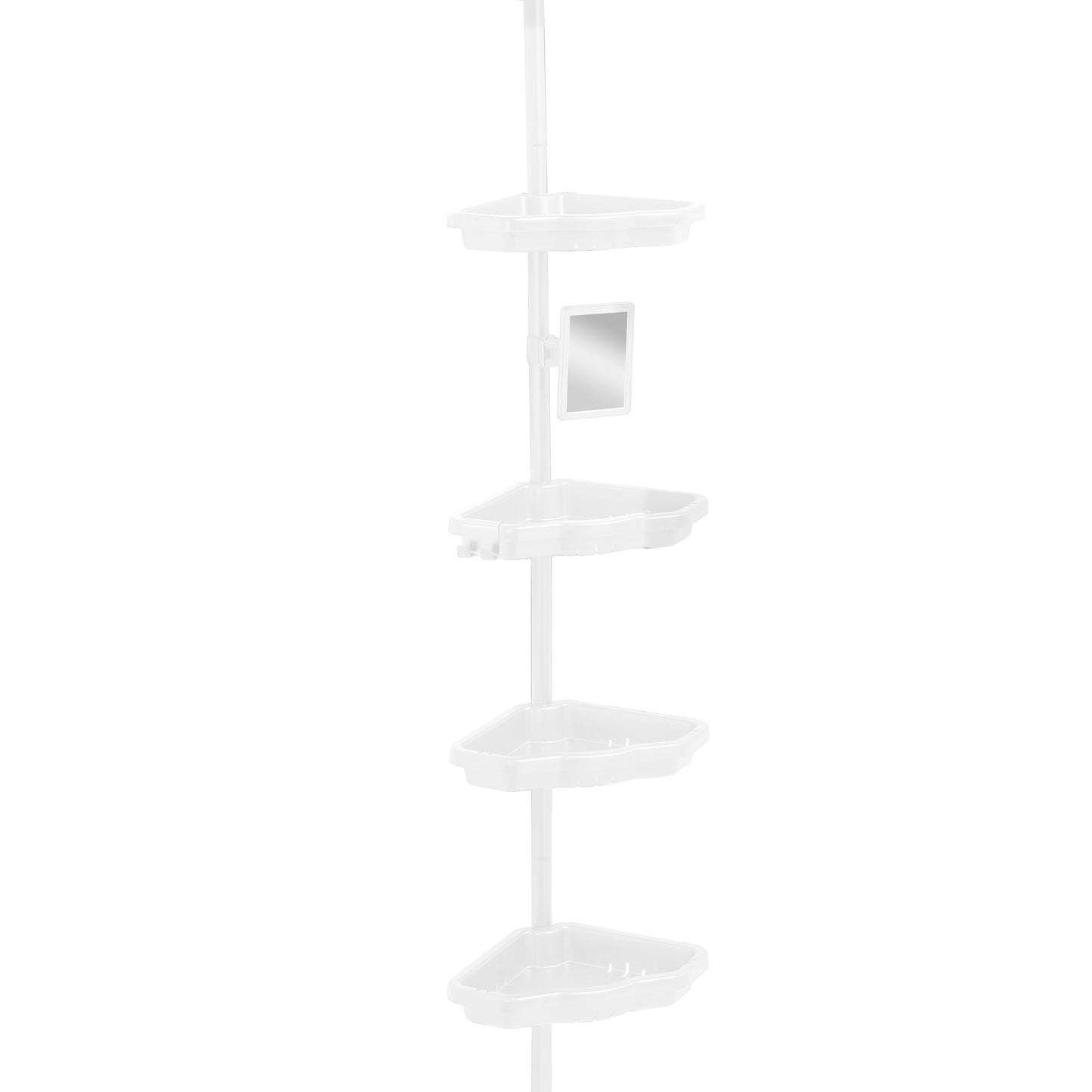 Organizador de Ducha de Esquina de 4 Niveles de Aluminio en Blanco
