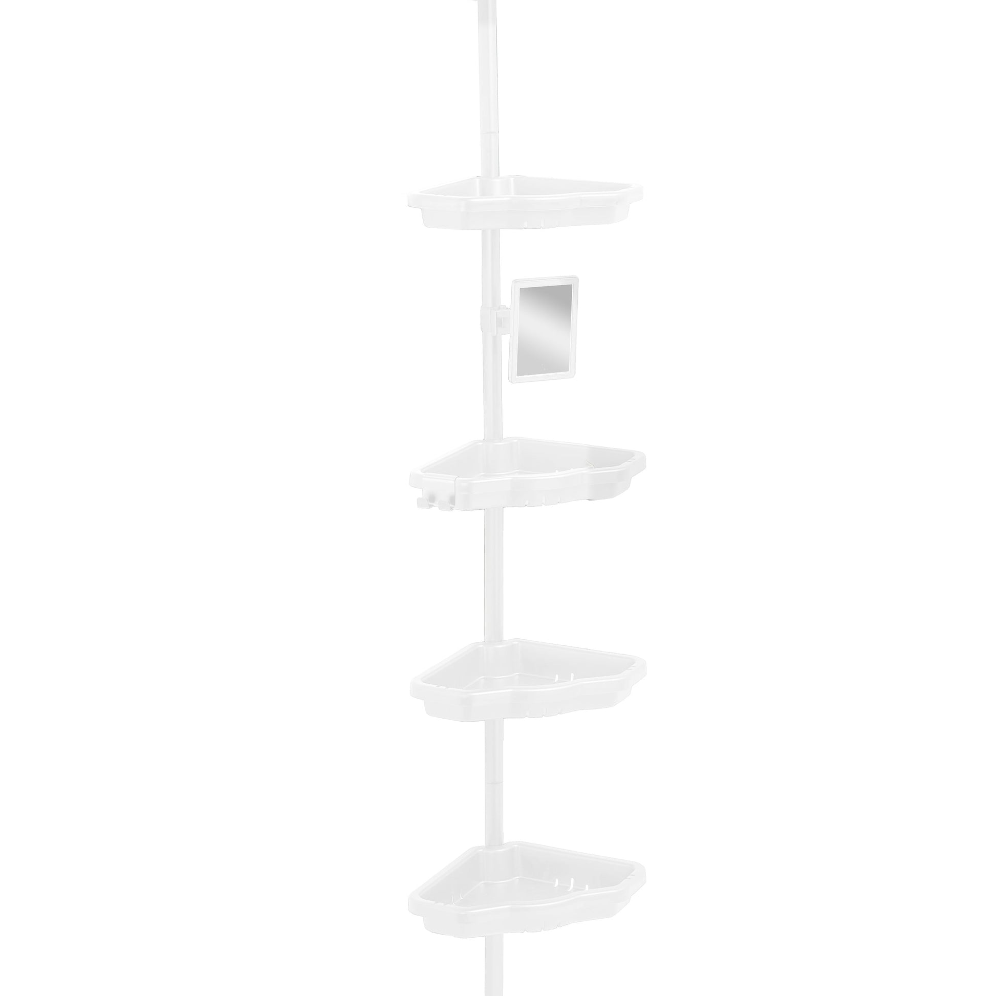 Organizador de Ducha de Esquina de 4 Niveles de Aluminio en Blanco