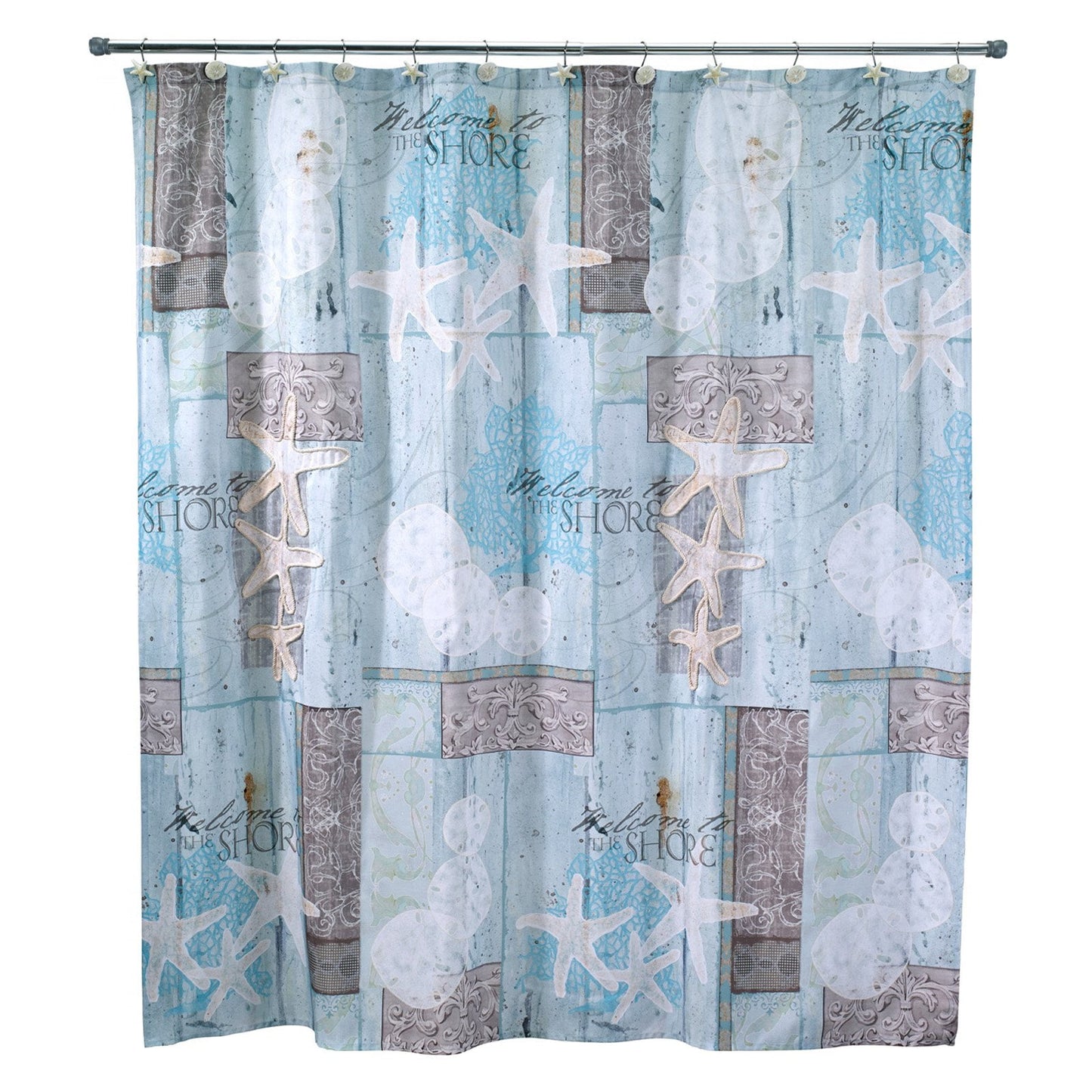 Beachcomber Shower Curtain Multicolor