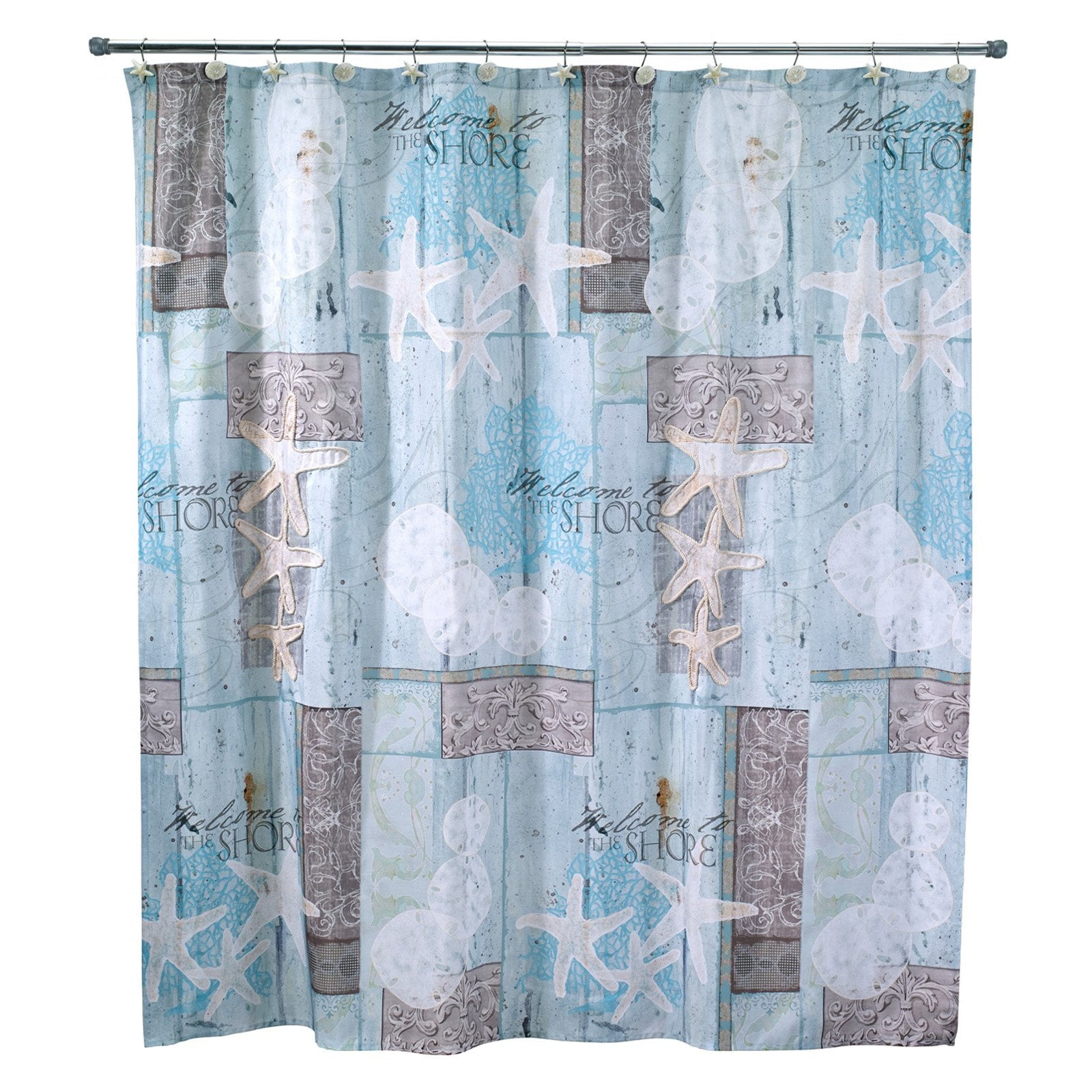 Beachcomber Shower Curtain Multicolor