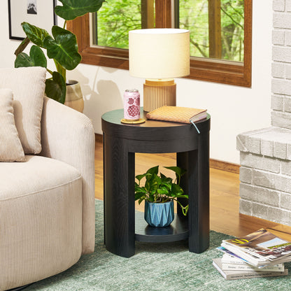 Beautiful Drew Side Table, Warm Honey finish