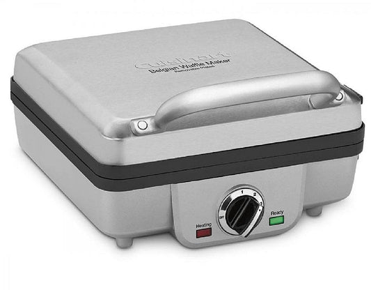 Belgian Waffle Maker with Pancake Plates - Brushed Stainless Steel