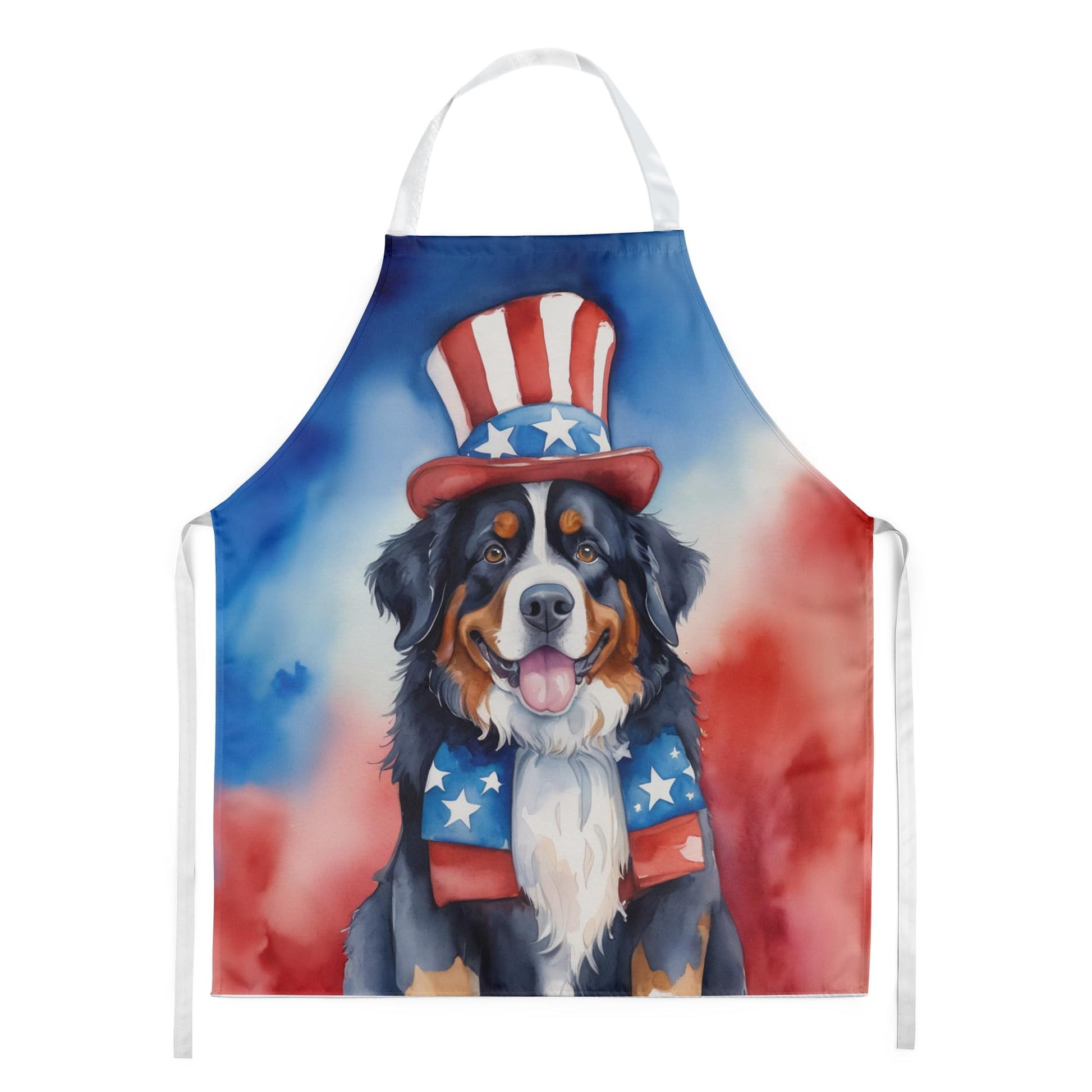 Bernese Mountain Dog Patriotic American Apron 27 in x 30 in